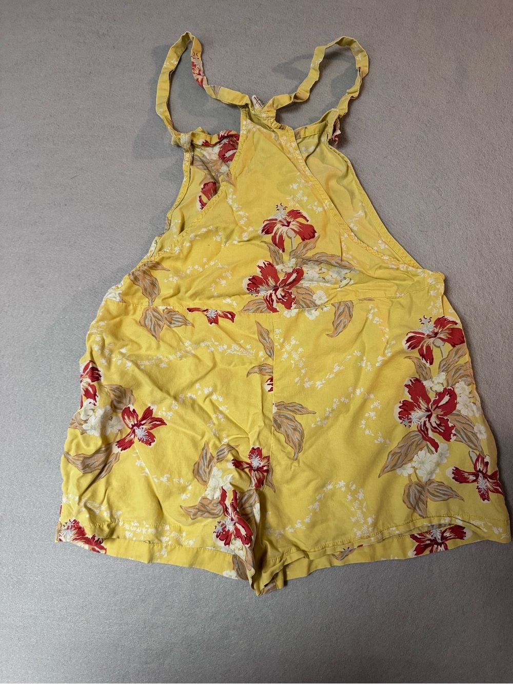 Patagonia Pataloha Yellow Floral Women's Romper Overalls XS - Picture 3 of 6